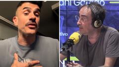 El enganchón en pleno directo entre Iturralde y Álvaro Benito por la amarilla a Valverde