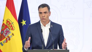 El presidente del Gobierno, Pedro Sánchez, presenta el primer informe de rendición de cuentas 2022 del Gobierno de España, en el Complejo de La Moncloa, a 29 de julio de 2022, en Madrid (España). El presidente del Gobierno hace balance del curso político del primer semestre de 2022 antes del inicio de las vacaciones de verano.
29 JULIO 2022;CURSO POLITICO;RENDICIÓN DE CUENTAS;SANCHEZ;SEMESTRE;2022;GOBIERNO
Eduardo Parra / Europa Press
29/07/2022