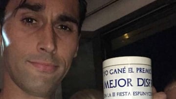 Arbeloa triunfa en Instagram con su disfraz de Halloween. Foto: Instagram