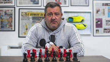 Mino Raiola, representante de futbolistas, durante una entrevista con el Diario AS.