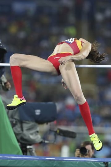 La saltadora cántabra consiguió con un salto de 1,97 metros la medalla de oro en salto de altura.