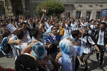 Los aficionados argentinos toman Nizhni Nóvgorod