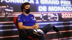 Fernando Alonso en la rueda de prensa de M&oacute;naco.
