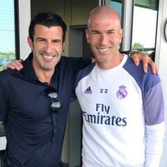 Figo se vio con Zidane: "Le he visto tranquilo tras ganar la Liga"