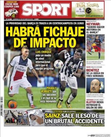 Portadas de la prensa deportiva