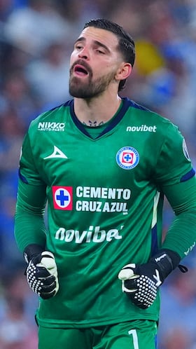 Andres Gudino of Cruz Azul during the 8th round match between Monterrey and Cruz Azul as part of the Liga BBVA MX Varonil, Torneo Clausura 2026 at BBVA Bancomer Stadium, on February 28, 2026 in Monterrey, Nuevo Leon, Mexico.