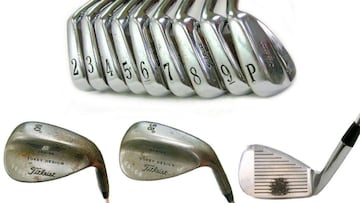 Los hierros que us車 Tiger Woods en el 'Tiger Slam', vendidos por cinco millones de d車lares