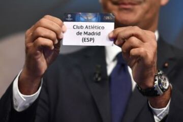 Las imágenes del sorteo de la Champions y la Europa League