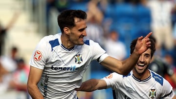 Jesús De Miguel celebra su gol al Castilla.