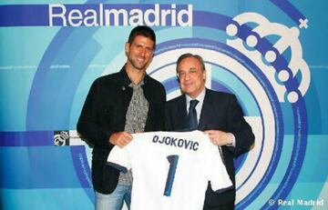 Otra personalidad que se siente identificada con los colores y el escudo del Real Madrid es el tenista serbio