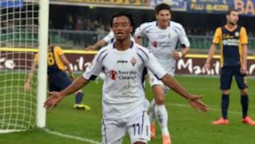 Fiorentina fue el tercer equipo de Cuadrado en Italia; all&iacute; marc&oacute; 26 goles.