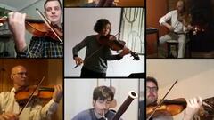 Notable gesto en España: 40 músicos tocaron el Himno de la Alegría