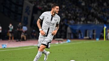 TOKYO, JAPAN - JULY 20: Mauro Icardi of Paris Sait-Germain in action during the preseason friendly match between Paris Saint-Germain and Kawasaki Frontale at National Stadium on July 20, 2022 in Tokyo, Japan. (Photo by Paris Saint-Germain Football/PSG via Getty Images)