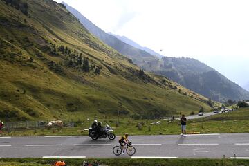 Vingegaard ascendió solo la última parte del Tourmalet.