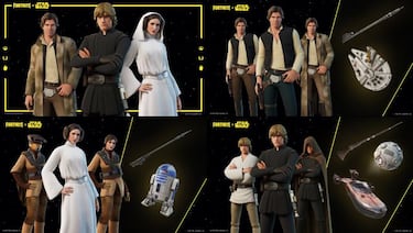 Fortnite x Star Wars: Luke Skywalker, Han Solo y la Princesa Leia llegan como nuevas skins