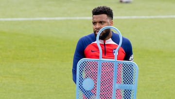 Lemar, en un entrenamiento del Atl谷tico.