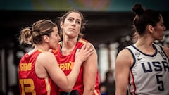 Sandra Ygueravide y Vega Gimeno tras perder frente a Estados Unidos.