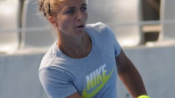 Sara Errani durante un entrenamiento.