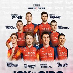 Thomas, Geoghegan Hart y Ganna lideran el potente Ineos para el Giro