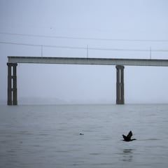 How deep is the water under the Key Bridge in Baltimore?