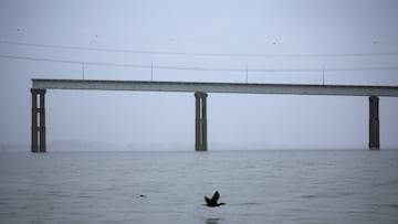 The Key Bridge spans the Patapsco River in Maryland, connecting Baltimore with Anne Arundel County. The water beneath it can reach depths of 50 feet.