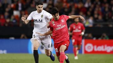 03/04/19  PARTIDO PRIMERA DIVISION 
 VALENCIA - REAL MADRID 
 MARCO ASENSIO CARLO SOLER