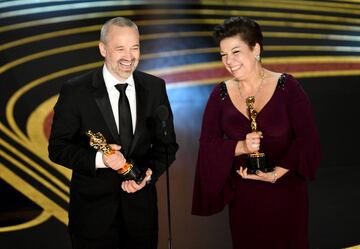 'Bohemian Rhapsody': Oscar  a la mejor mezcla de sonido. John Warhurst y Nina Hartstone recogieron el premio.