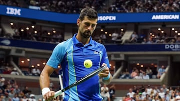 El tenista serbio Novak Djokovic, durante su partido ante Borna Gojo en el US Open.