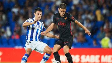 Ander Guevara of Real Sociedad during the La Liga match between Real Sociedad and RCD Mallorca played at Reale Arena Stadium on october 19, 2022 in San Sebastian, Spain. (Photo by Cesar Ortiz / Pressinphoto / Icon Sport)