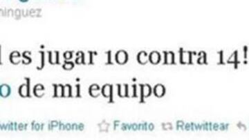 Domínguez: "¡Qué difícil es jugar 10 contra 14!"