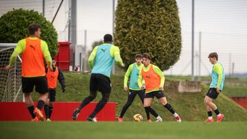24-01-25. IMAGEN DEL ENTRENAMIENTO DEL SPORTING EN MAREO.