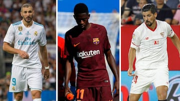 Lesionados y sancionados de la jornada 5 de Primera División.