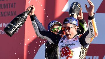 Márquez campeón con victoria de Pedrosa y caída de Dovizioso