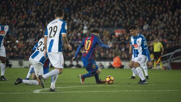 18/12/16 PARTIDO PRIMERA DIVISION DERBI DERBY
BARCELONA - ESPANYOL
MESSI EN LA JUGADA DEL SEGUNDO GOL DE LUIS SUAREZ 2-0