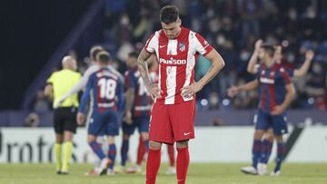 Giménez, contrariado después del empate del Levante.