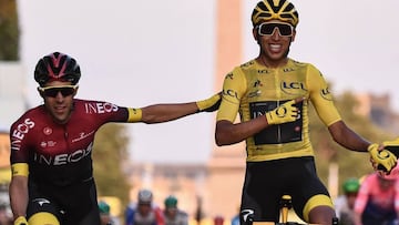 Egan Bernal y Jonathan Castroviejo