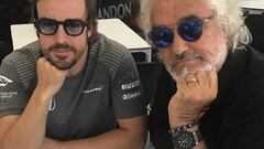 Fernando Alonso y Flavio Briatore, en Azerbaiy&aacute;n. 