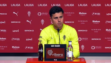 09-05-25. GASPAR CAMPOS, JUGADOR DEL SPORTING, EN LA RUEDA DE PRENSA EN MAREO.