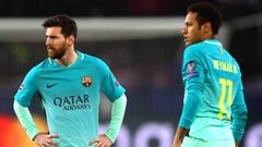 Leo Messi y Neymar, durante un partido del Barcelona.