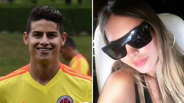 Imágenes del futbolista colombiano James Rodríguez y de la modelo venezolana Shannon de Lima.