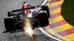 Stavelot (Belgium), 31/08/2019.- Dutch Formula One driver Max Verstappen of Aston Martin Red Bull Racing in action during the third practice session at the Spa-Francorchamps race track in Stavelot, Belgium, 31 August 2019. The 2019 Formula One Grand Prix 