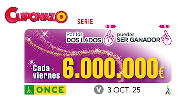 Cuponazo de la ONCE: comprobar los resultados del sorteo hoy, viernes 3 de octubre