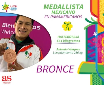 Bronce en Halterofilia (61 kg)