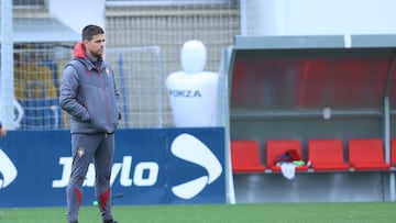 Lisci durante un entrenamiento en Tajonar.