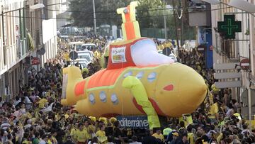 Afici&oacute;n del Villarreal en la previa de las semifinales de la Champions entre el Villarreal y el Arsenal. 
 