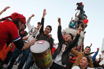 Los festejos en Chile por el paso de su Selección a la final