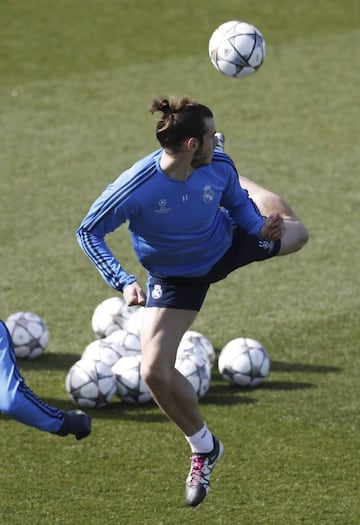 Gareth bale training ahead of visit of Roma.