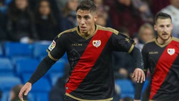 Comesaña, del Rayo, durante el partido ante el Real Madrid.