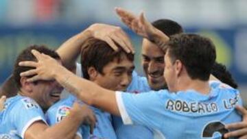 <b>ESTRENO. </b>Park marcó su primer gol como celeste, a los tres minutosde entrar en el campo, que valió la victoria.