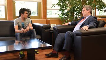 Gómez Noya con Miguel Cardenal.